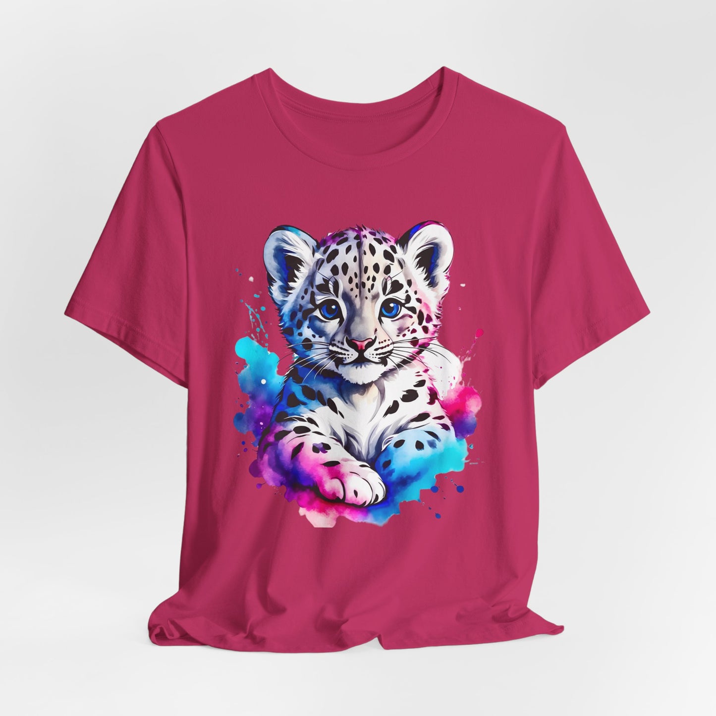 Baby Leopard Shirt, Cute Leopard Tee Shirt, Animal T-Shirt, Gepard Top, Animal Tees, Art Design T-Shirt, Graphic Tee