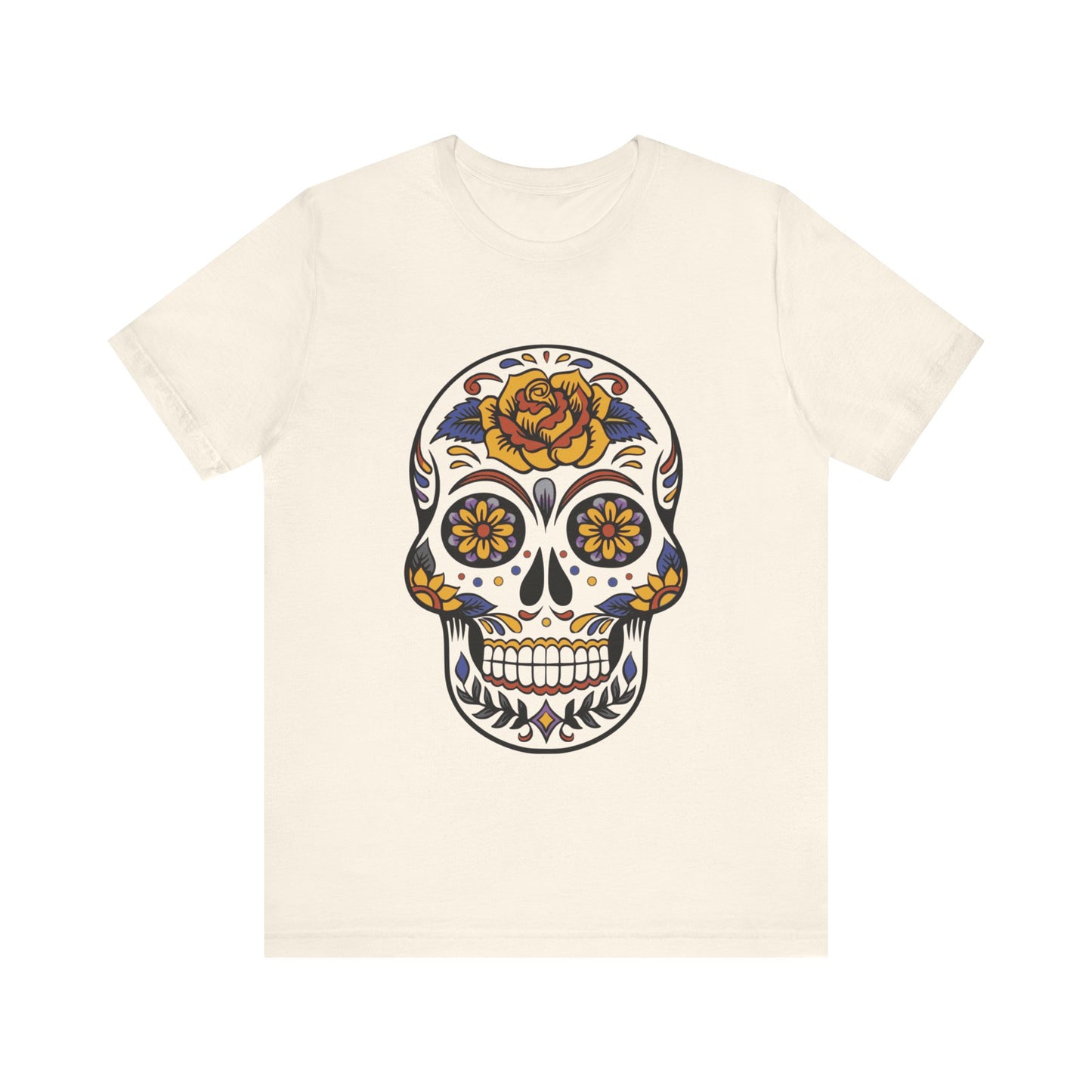 Unisex Cotton Tee Shirt with Skull