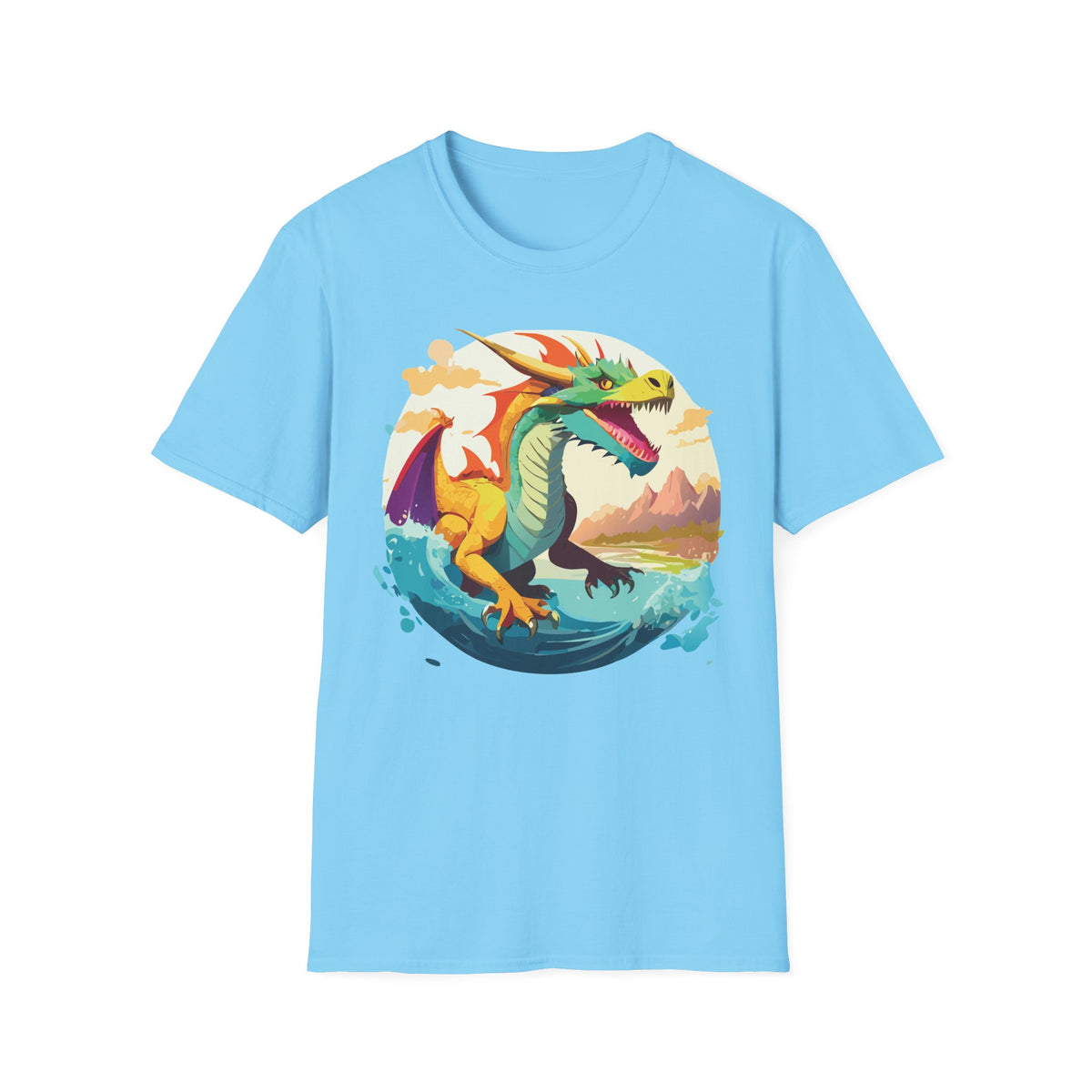 Dragon Graphic Tee Gildan Unisex 100 Cotton Tee Shirt with Animals m13