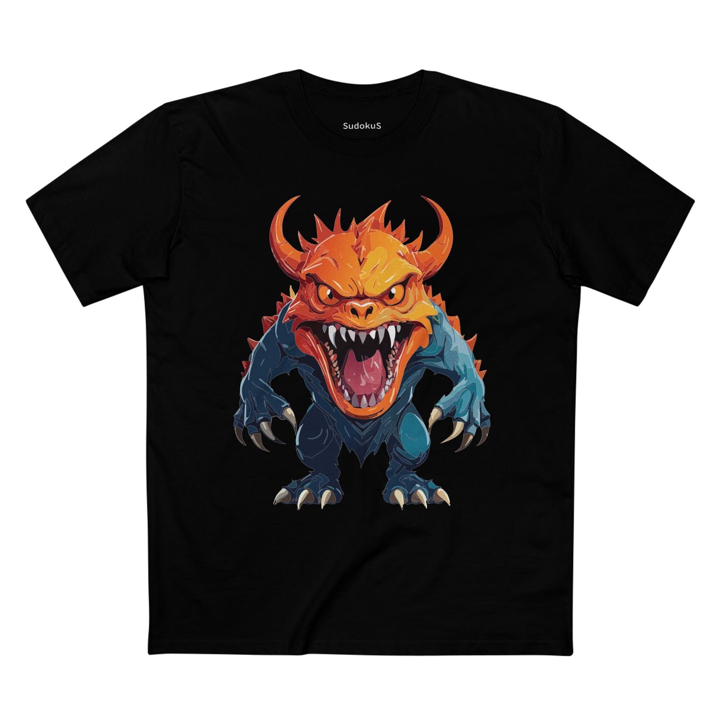 Cartoon Monsters Graphic Unisex 100 Cotton Staple Tee 27