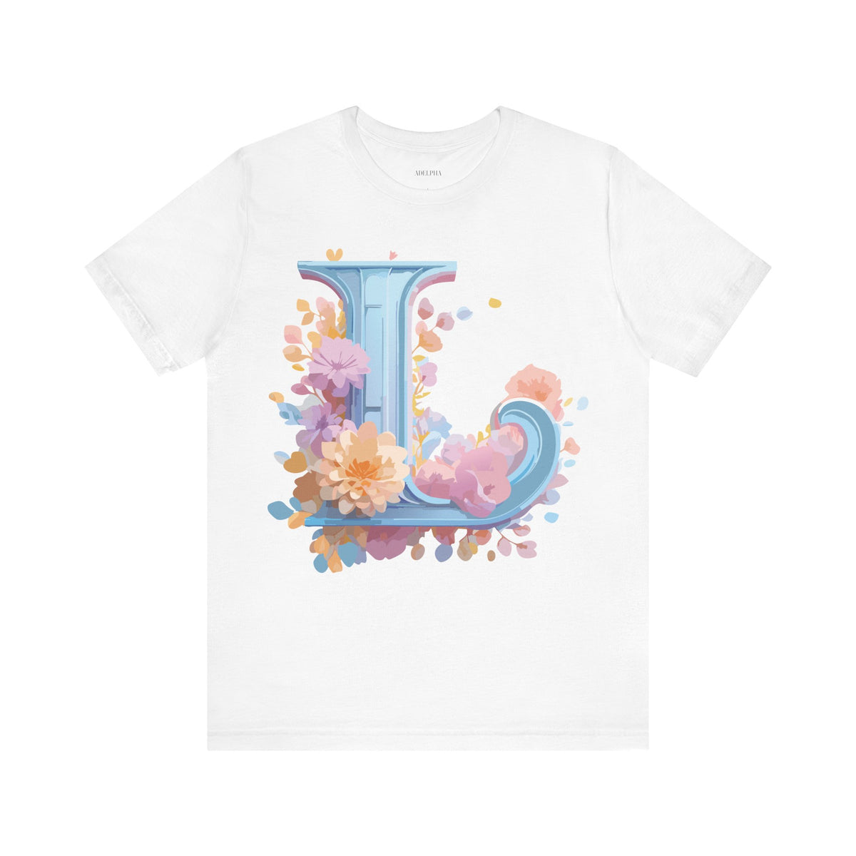 Letter L Graphic Unisex Cotton Bella+Canvas Tee with Art Letter Design