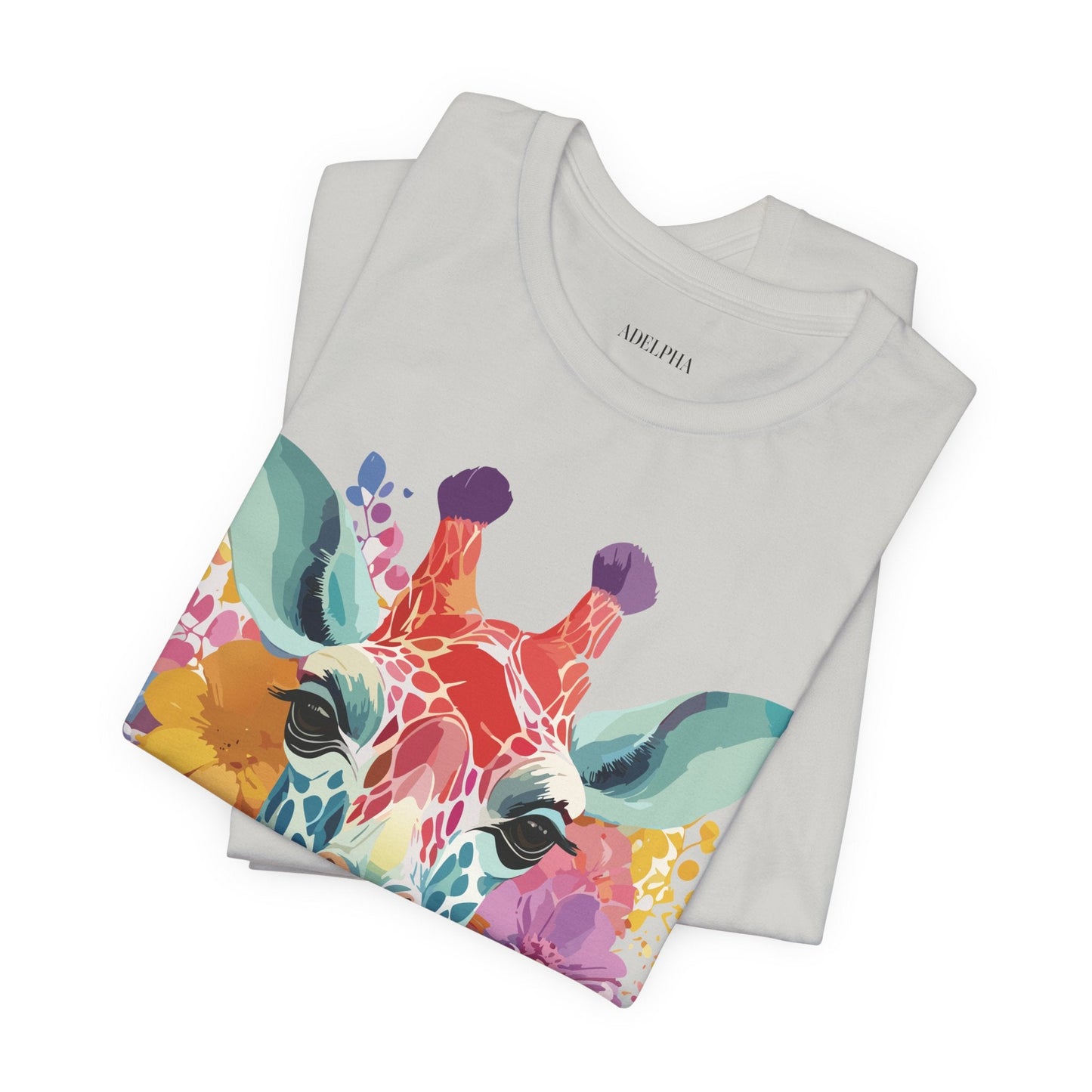 Giraffe Graphic Tee Unisex Vintage Inspired Art Design Adelpha Short Sleeve Shirt
