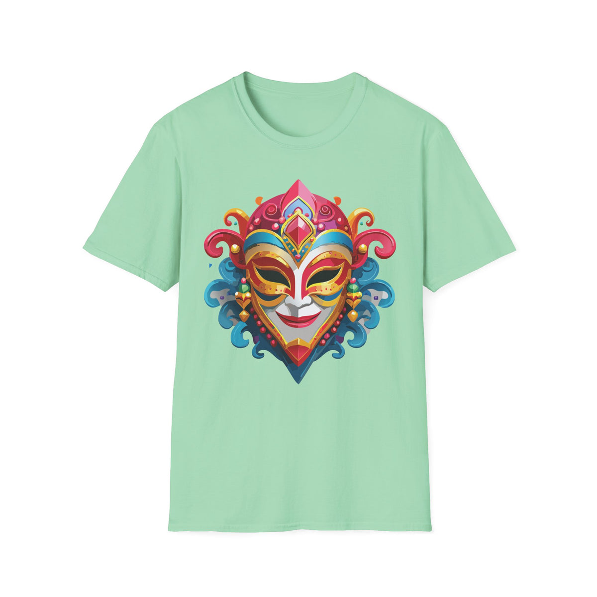 Mask Masquerade Carnival Graphic Tee Gildan Unisex 100 Cotton Tee Shirt m26