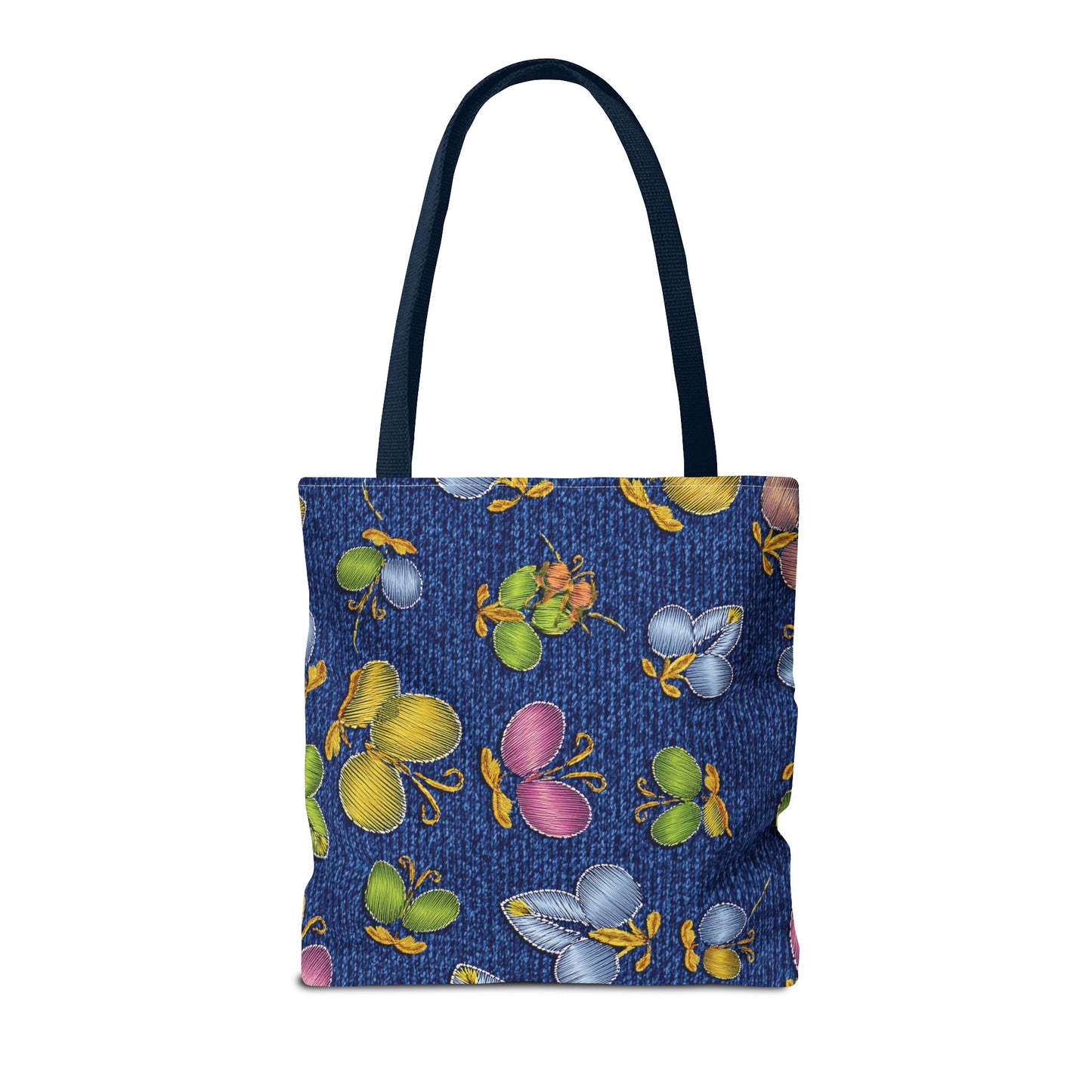 Denim Fabric Imitation Print Unisex Canvas Bag Poly Spun 3 Sizes Tote Bag 160