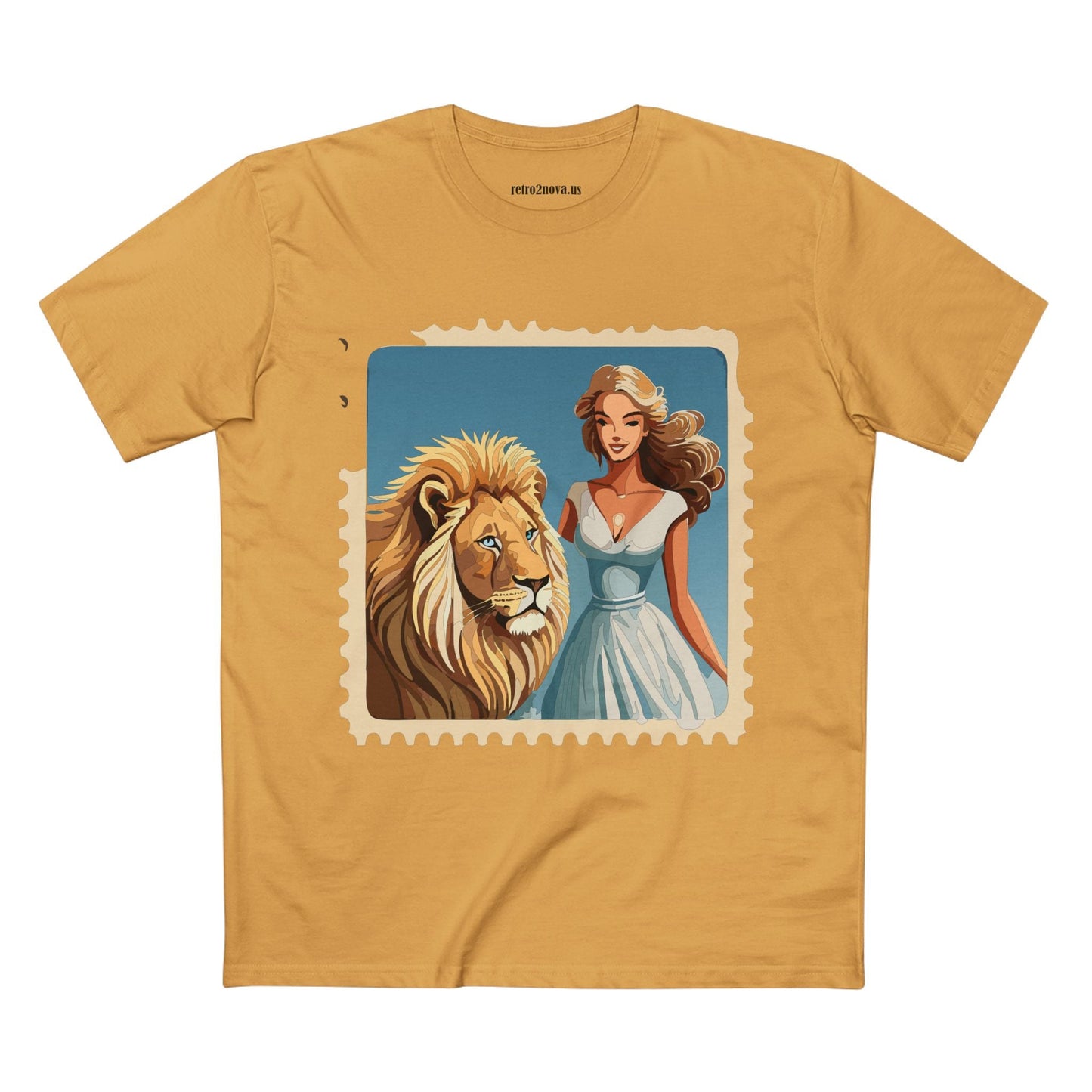 Postage Stamp Shirt Unisex Premium Cotton Tee With Original Art Design Retro2Nova PS54