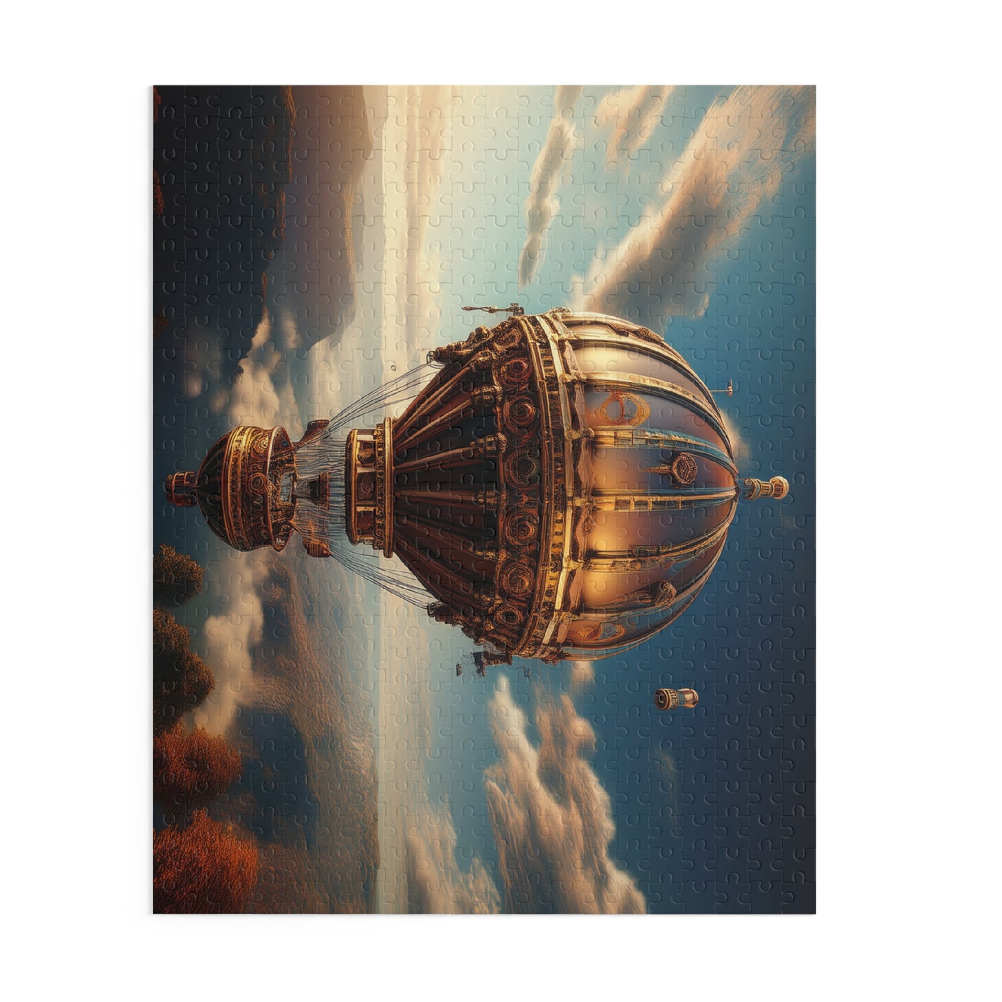 Hot air balloon Puzzle 500-Chipboard Pieces in Box | Kids Puzzles Size: 16" x 20",  Ages 9+ and Family pn51