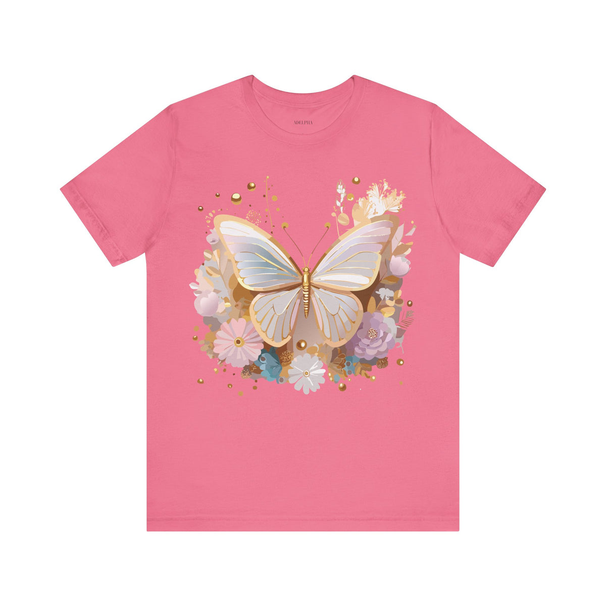 Butterfly Graphic Unisex Cotton Bella+Canvas Tee with Art Design n42