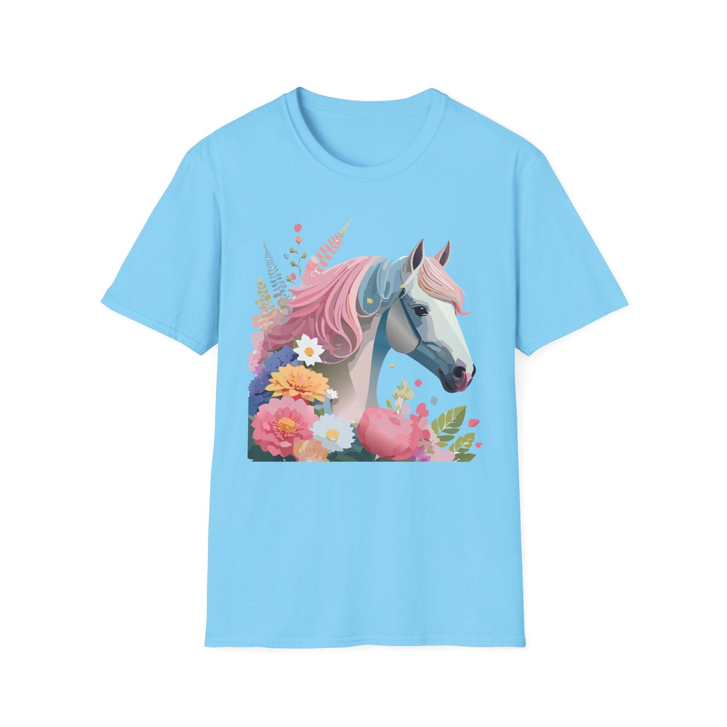 Horse Shirt Unisex Gildan Softstyle 64000 Cotton Tee With Animals
