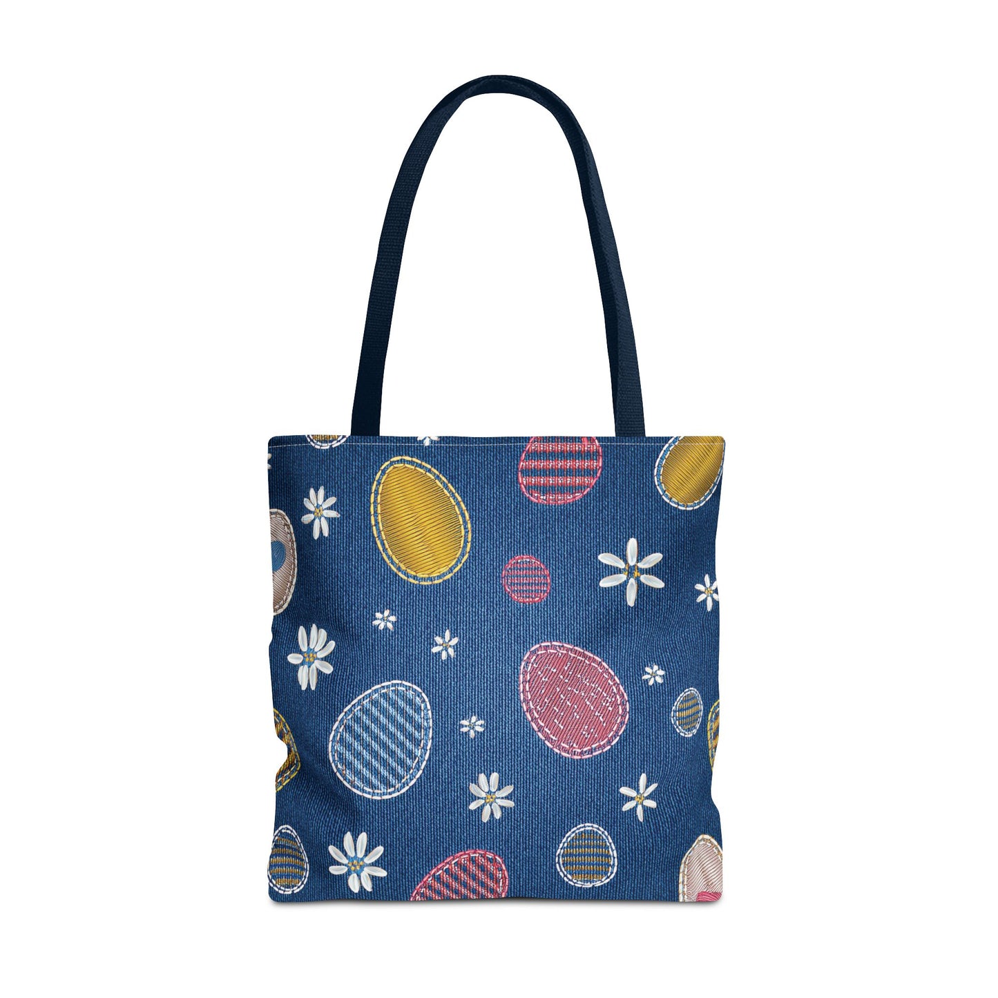 Easter Graphic Design Denim Fabric Imitation Print Unisex Canvas Bag Poly Spun 3 Sizes Tote Bag 204-15