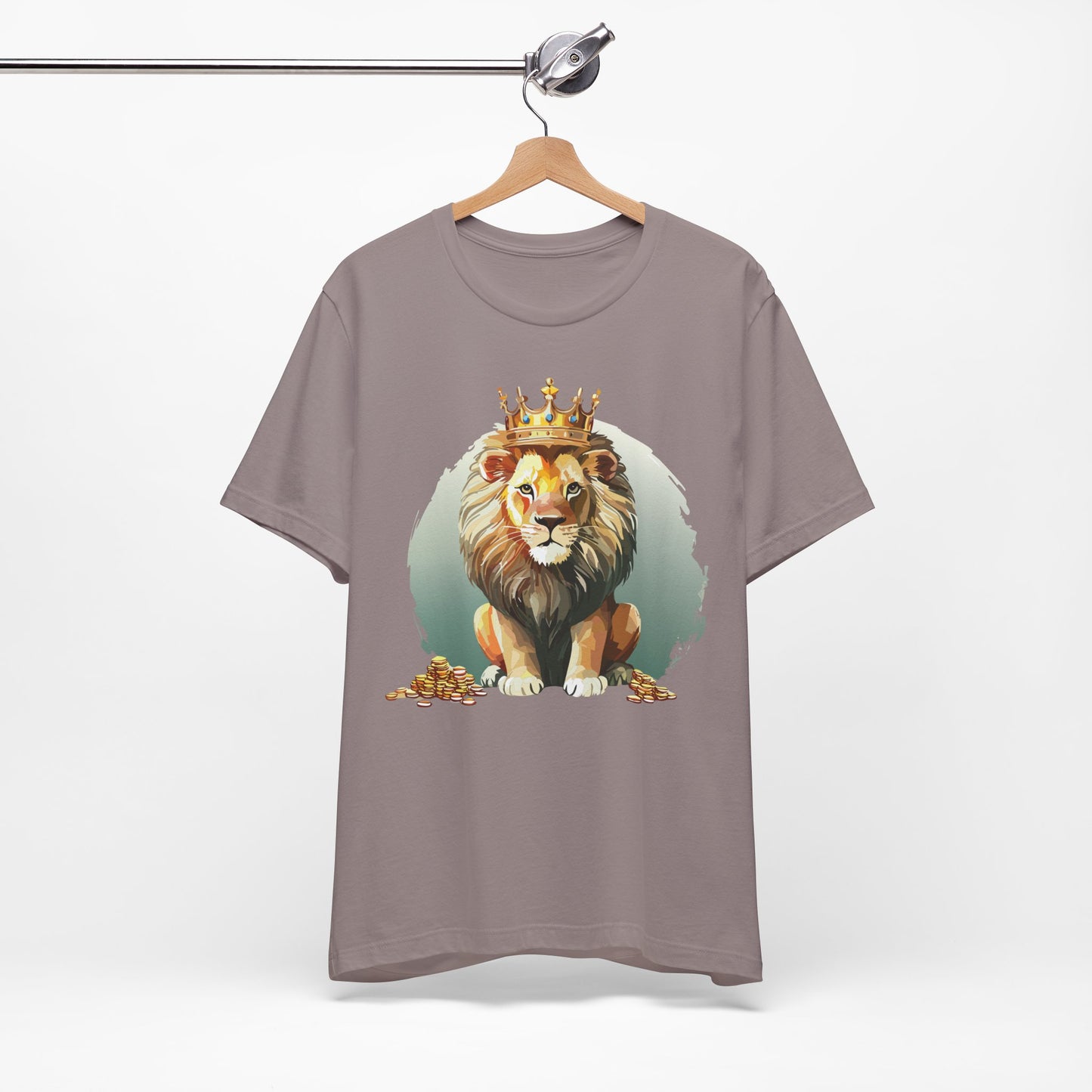 Regal Lion Short Sleeve Tee, Animal Shirt, Lion Tee, Unisex Top, Birthday Gift, Shirt with Animal design
