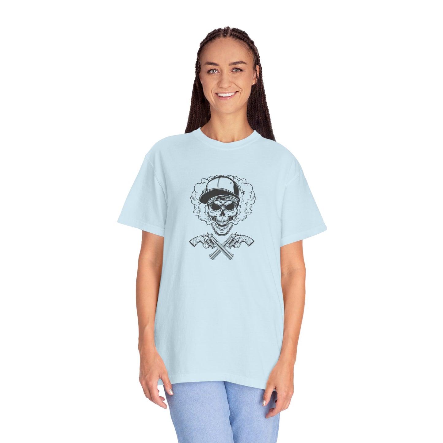 Unisex Cotton Tee Shirt with Skull