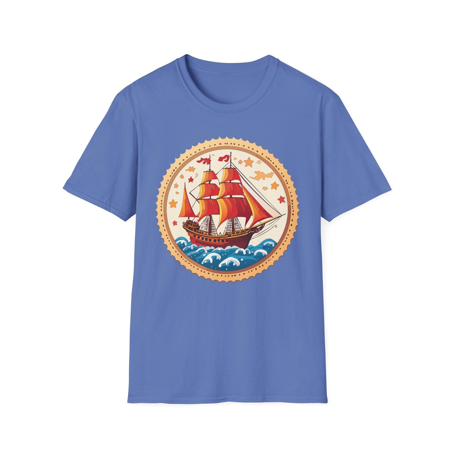 Ship T Shirts Frigate Vessel Tee Shirt Unisex Short Sleeve Gildan Softstyle 100 Percent Cotton