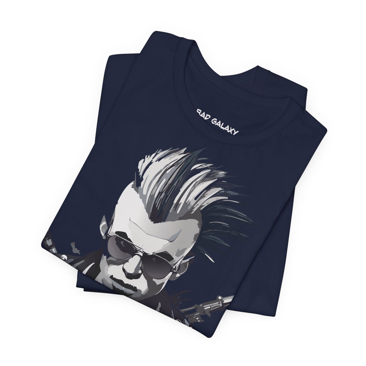 Punk Rock Tee Shirt 100 Percent Cotton Made To Order From Bad Galaxy Eco Friendly Inks USA