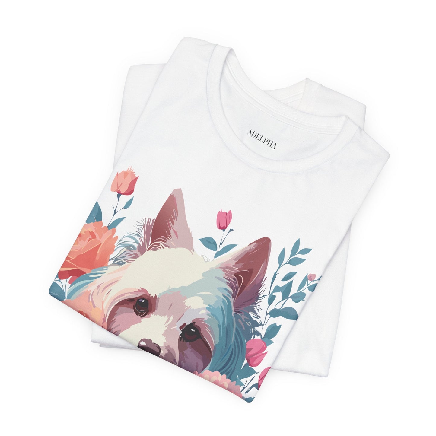 Adelpha Unisex Graphic Dog Shirt Short Sleeve Tee With Vintage Inspired Artwork Design