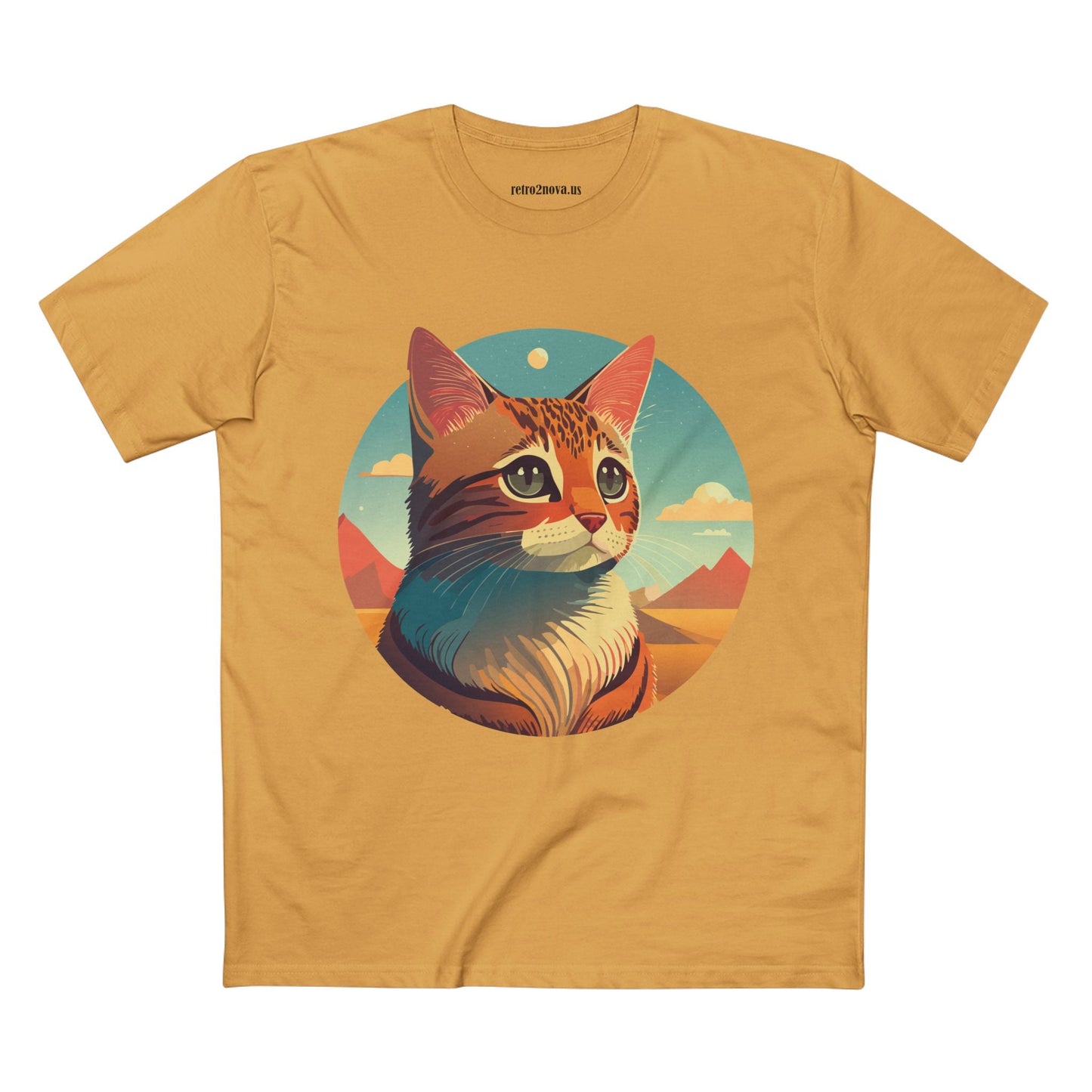 Cat Shirt Unisex Premium Cotton Tee With Original Art Design By Retro2Nova Breathable Ring Spun Cotton Soft Comfortable