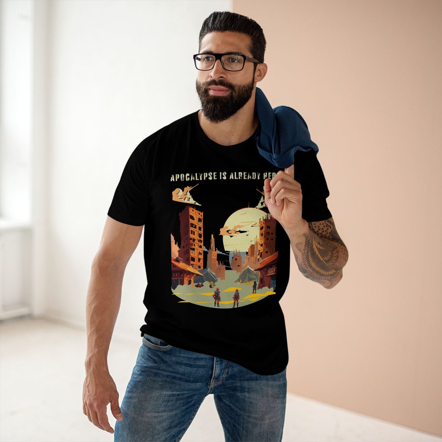 Unisex Premium Cotton Staple Tee With Original Art Design From Retro2Nova Art Collection