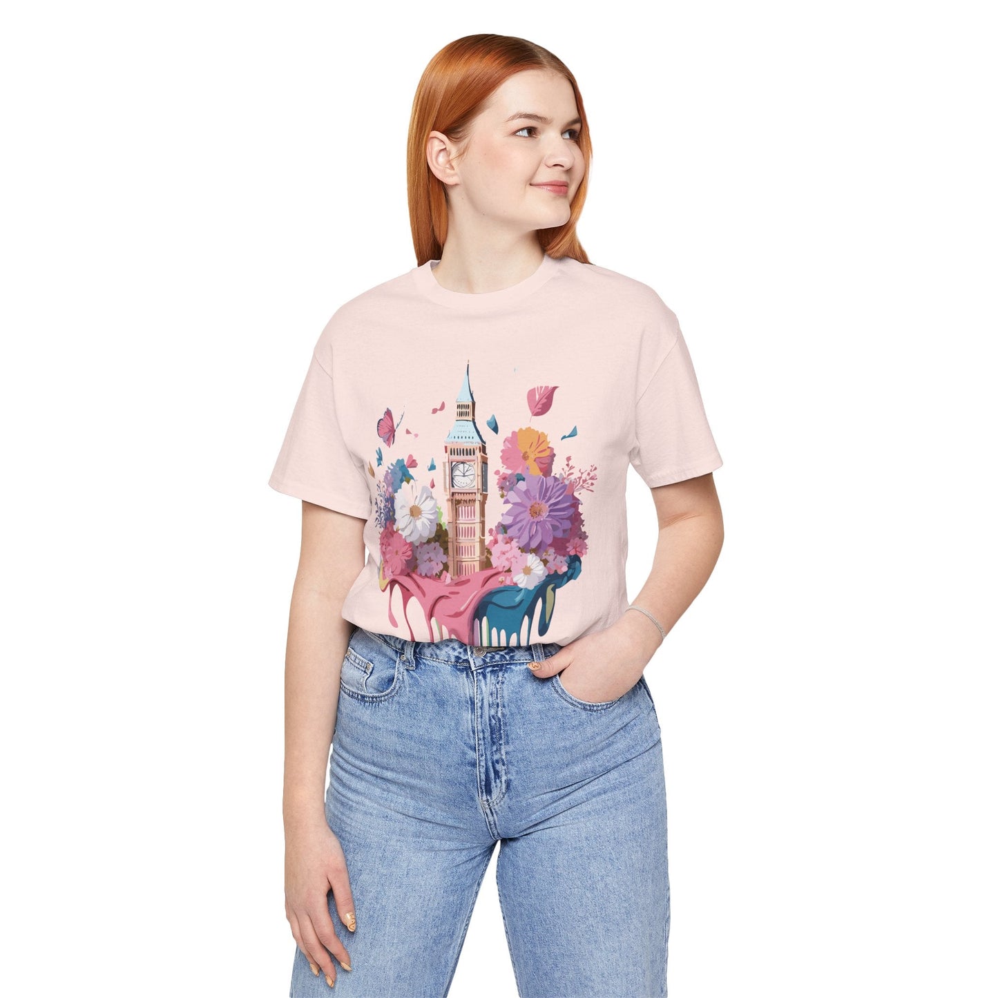Adelpha London Tourist Unisex Graphic Tee Vintage Inspired Art Design Short Sleeve Shirt