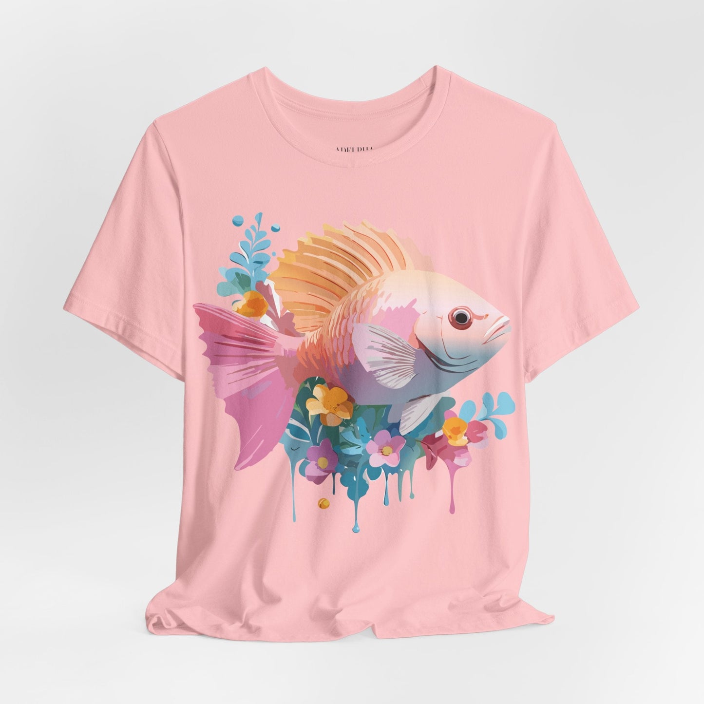 Adelpha Fish Shirt Unisex Graphic Tee With Vintage Inspired Artwork Short Sleeve