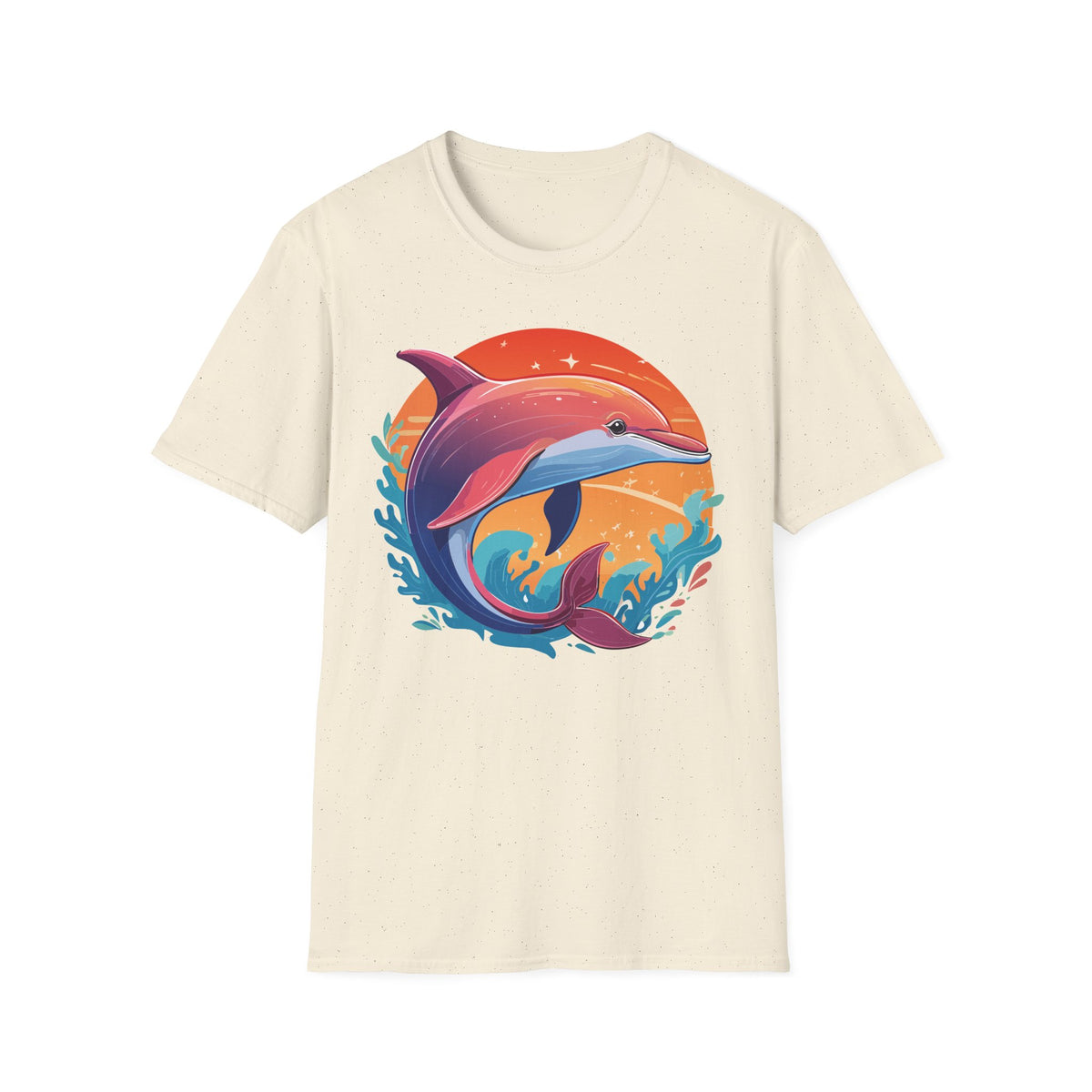 Sunset Dolphin Tee | Colorful Ocean Illustration Shirt