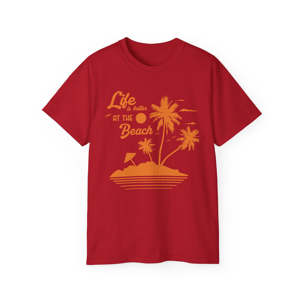 Life is Better at the Beach T-Shirt | Palm Tree Island Graphic Tee