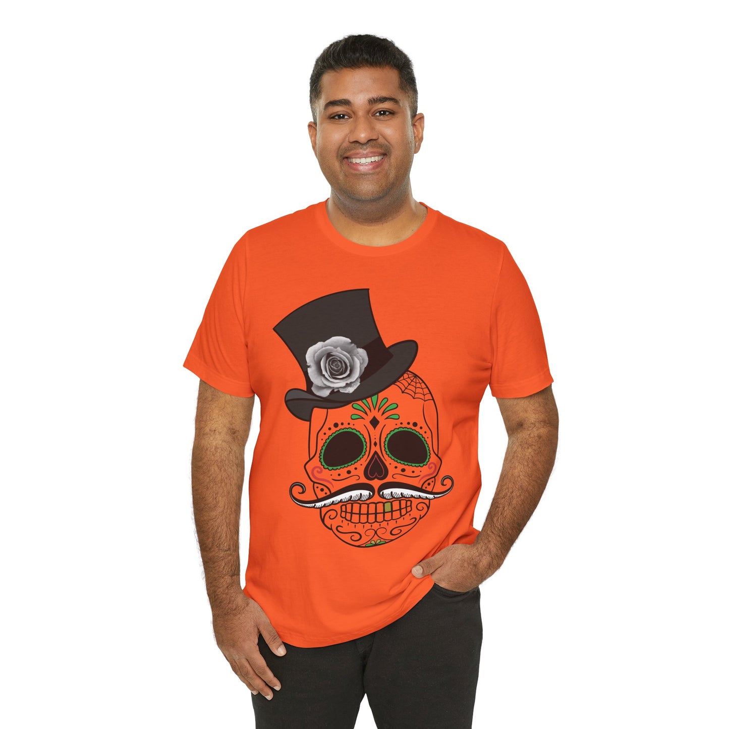 Unisex Cotton Tee Shirt with Skull