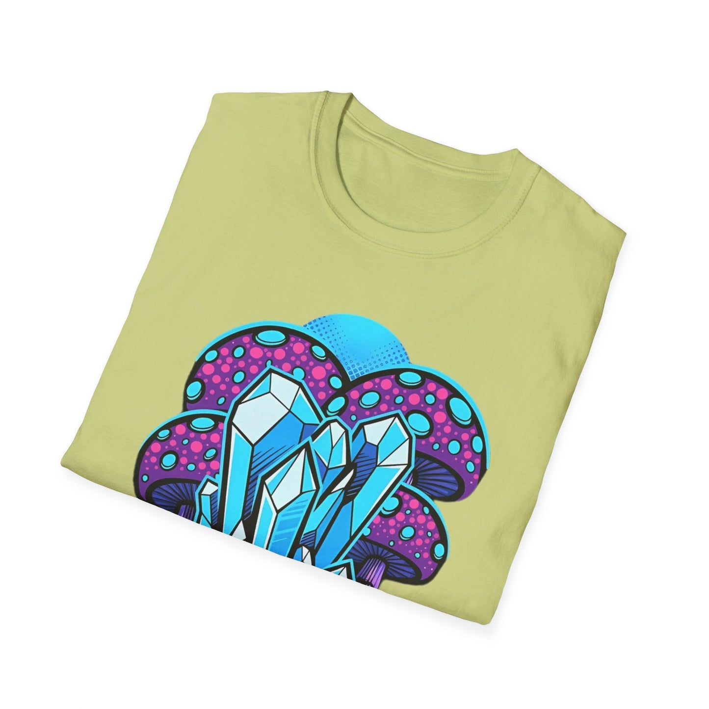 Mashroom Tee Shirt Softstyle Gildan 64000 100 Percent Ring Spun Cotton Breathable Funny Fungus