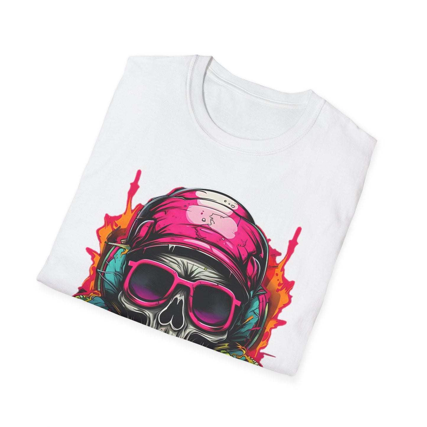 Skull Graphic Unisex Cotton T-shirt with Skeleton Artwork Design 25