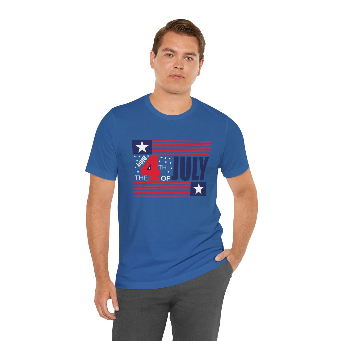 4th of July Flag Independence Day Graphic Unisex Cotton T-Shirt 014