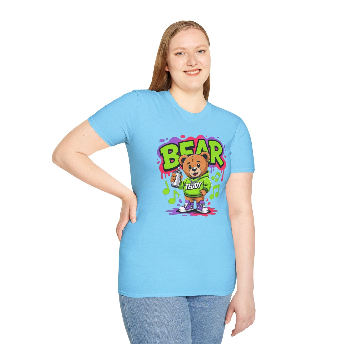 Funny Animal Cartoon T Shirt Unisex Softstyle Graphic Tee Gildan 64000 Animation Tee