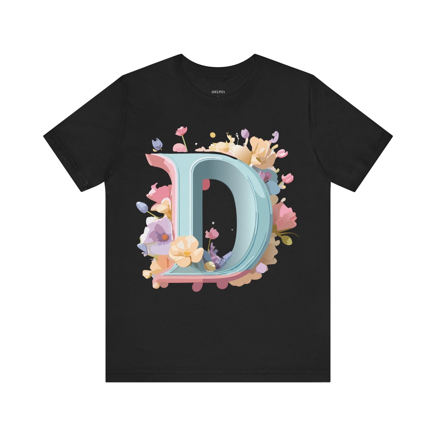Letter D Graphic Tee Unisex Jersey Short Sleeve By Adelpha Vintage Inspired Artwork