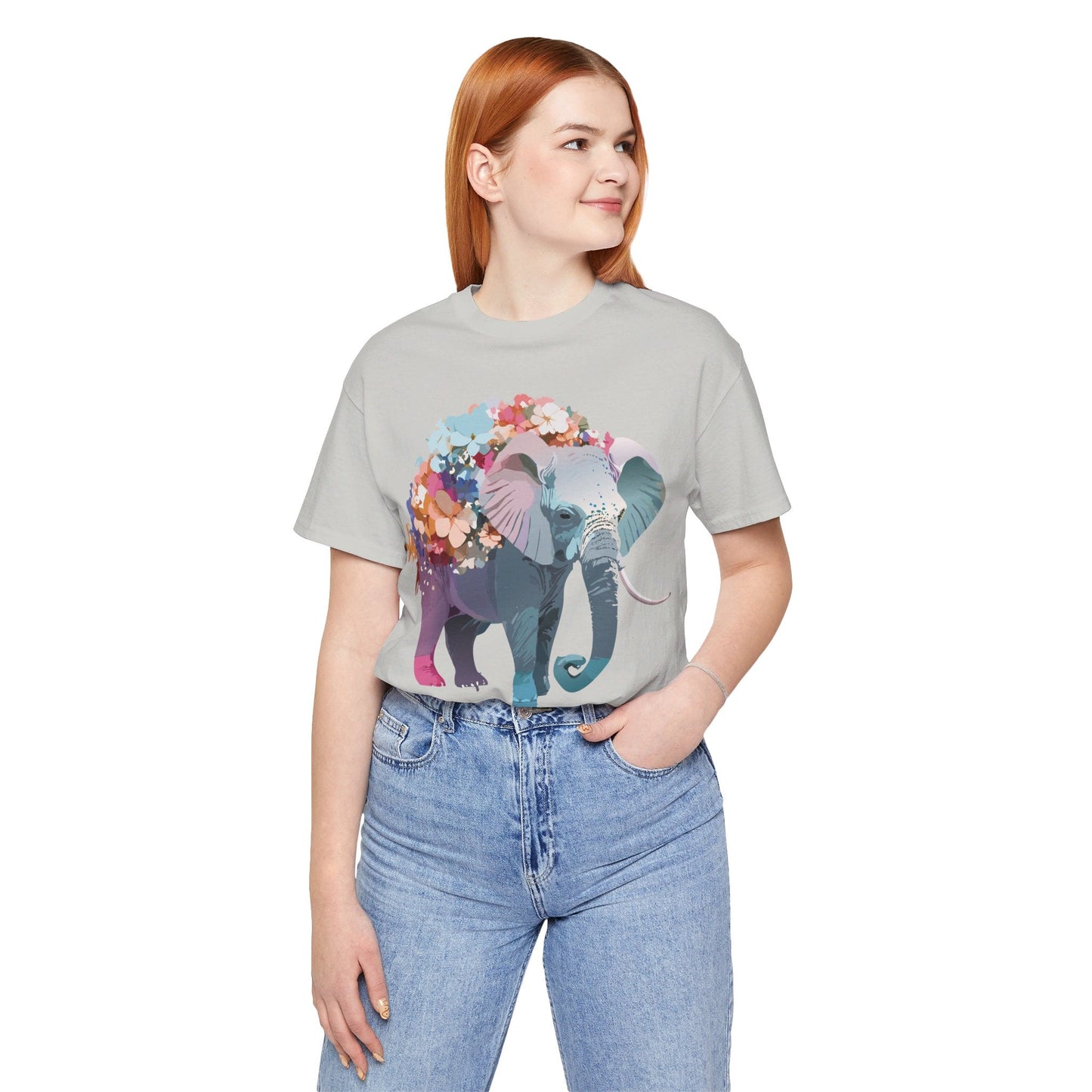 Adelpha Elephant Graphic Tee Unisex Short Sleeve Vintage Inspired Art Design Collection