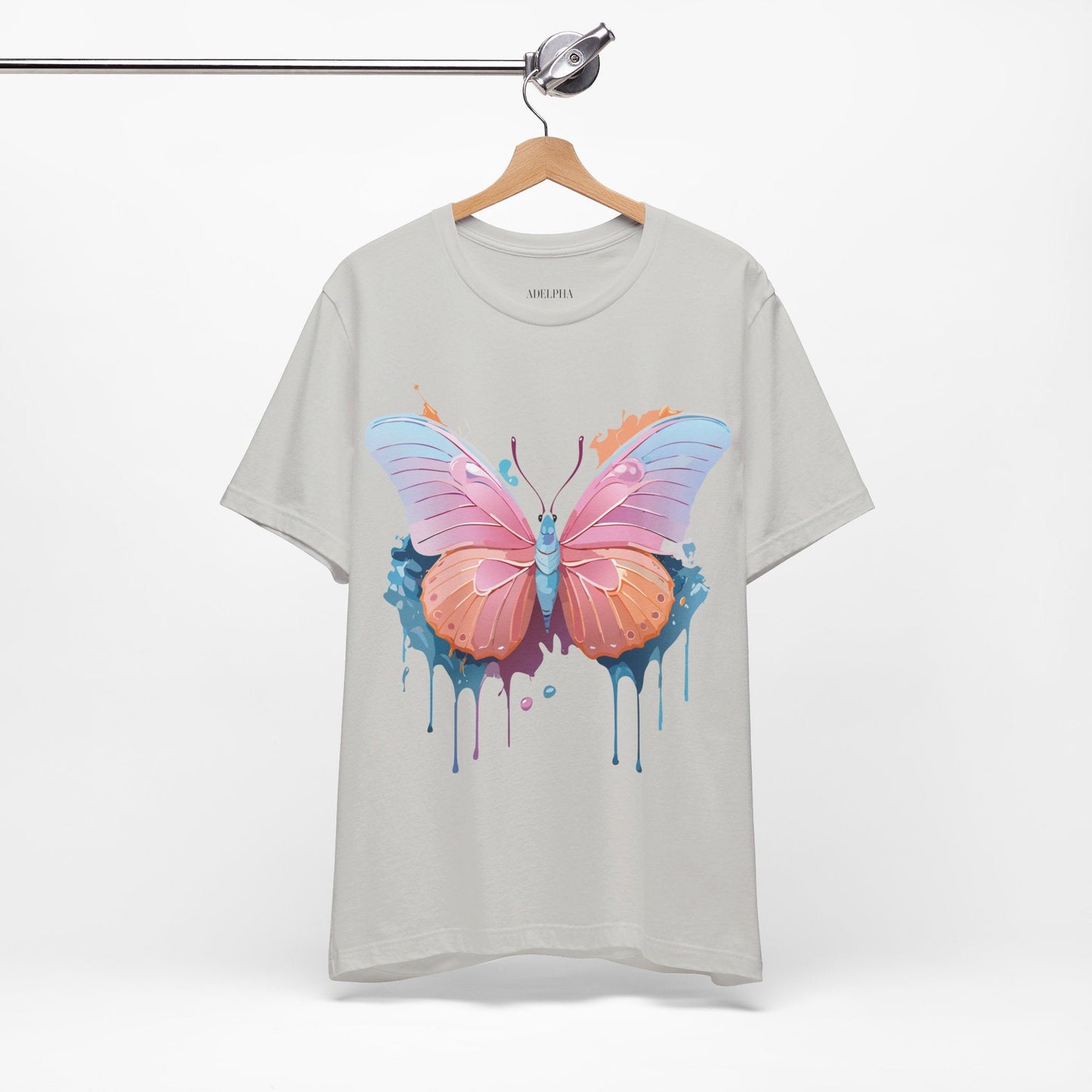 Butterfly Graphic Tee Unisex Short Sleeve Adelpha Vintage Art Shirt