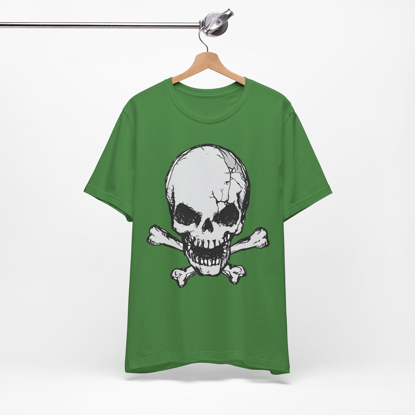 Grey Skull Graphic Design Tee, Skull Shirt, Vintage Tees, Art Design T-Shirt, Vintage Graphic Tee, Art Shirts with Skulls