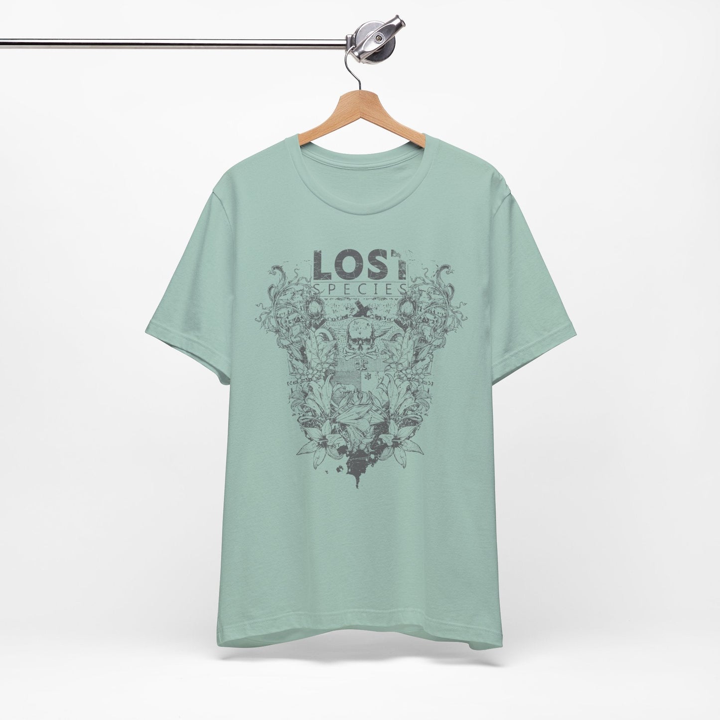 Lost Species Tee Floral Wildlife Illustration Rock Band T-Shirt A-7