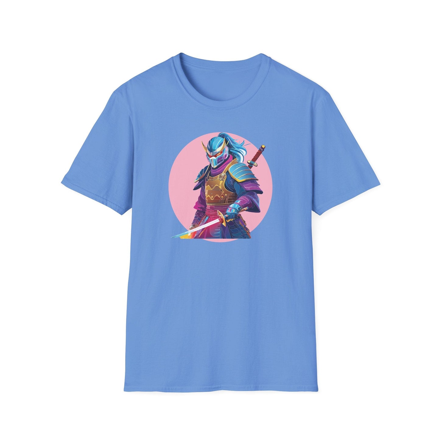 Samurai Themed Unisex Softstyle Tee Shirt Gildan 64000 100 Percent Ring Spun Cotton