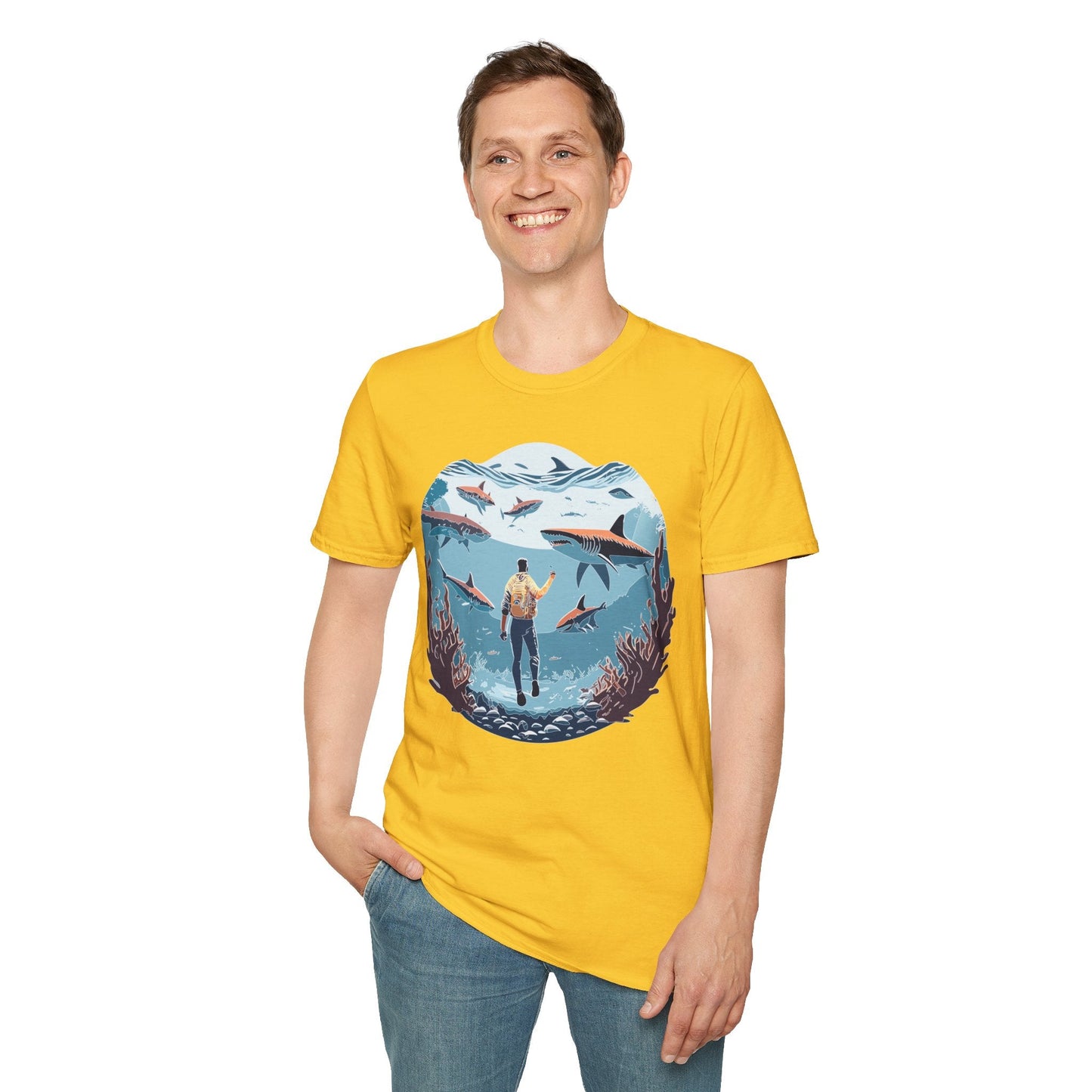 Ocean Graphic Unisex Softstyle Cotton Tee 2