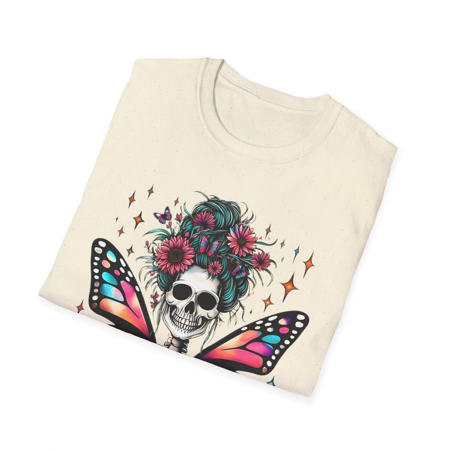 Unisex Skull Graphic Tee Shirt Short Sleeve Skeleton Gildan Softstyle 64000 100 Ring Spun Cotton