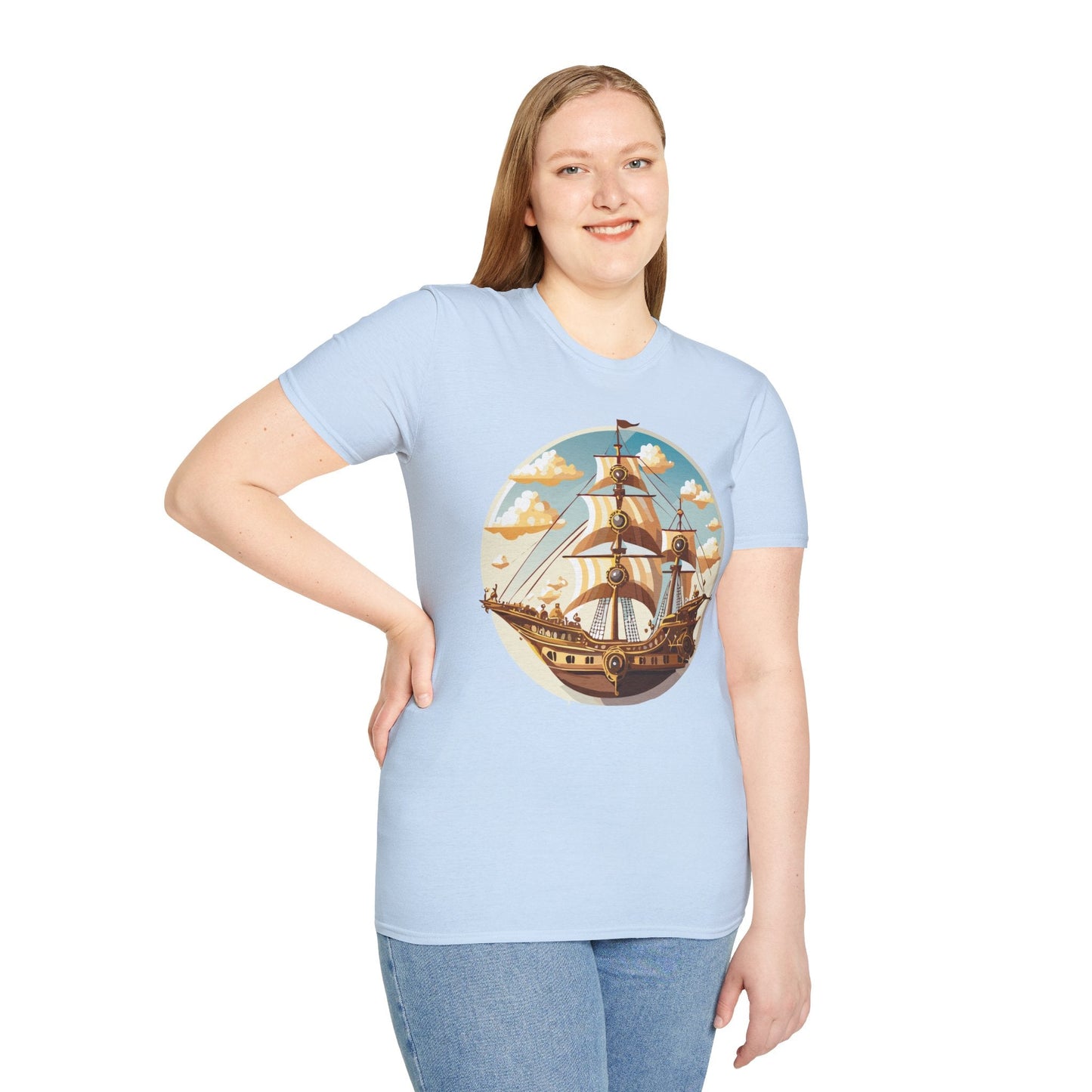 Ship T Shirt Frigate T Shirt Vessel Tee Gildan Softstyle 64000 Unisex Cotton Comfort