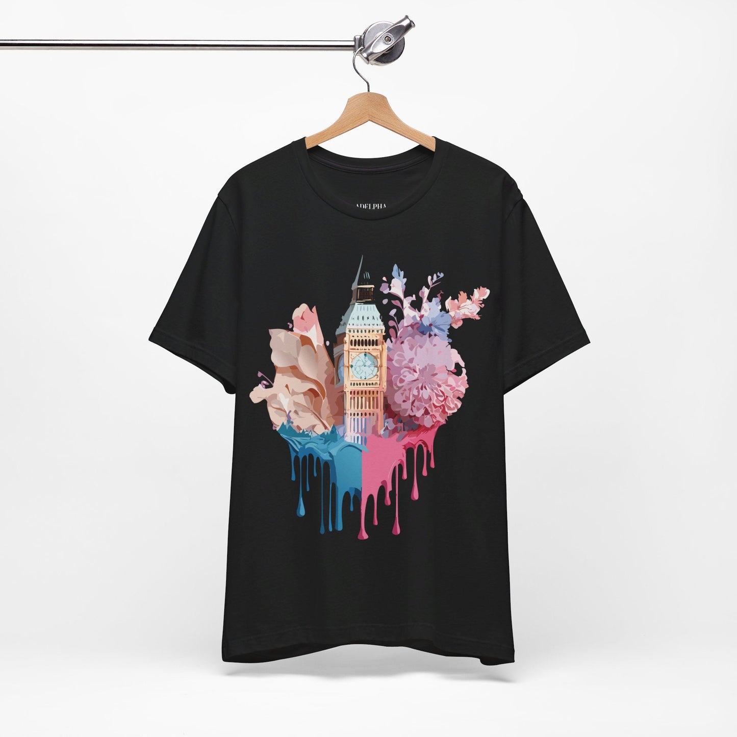 Adelpha Unisex London Tour Graphic Tee With Vintage Inspired Artwork Short Sleeve