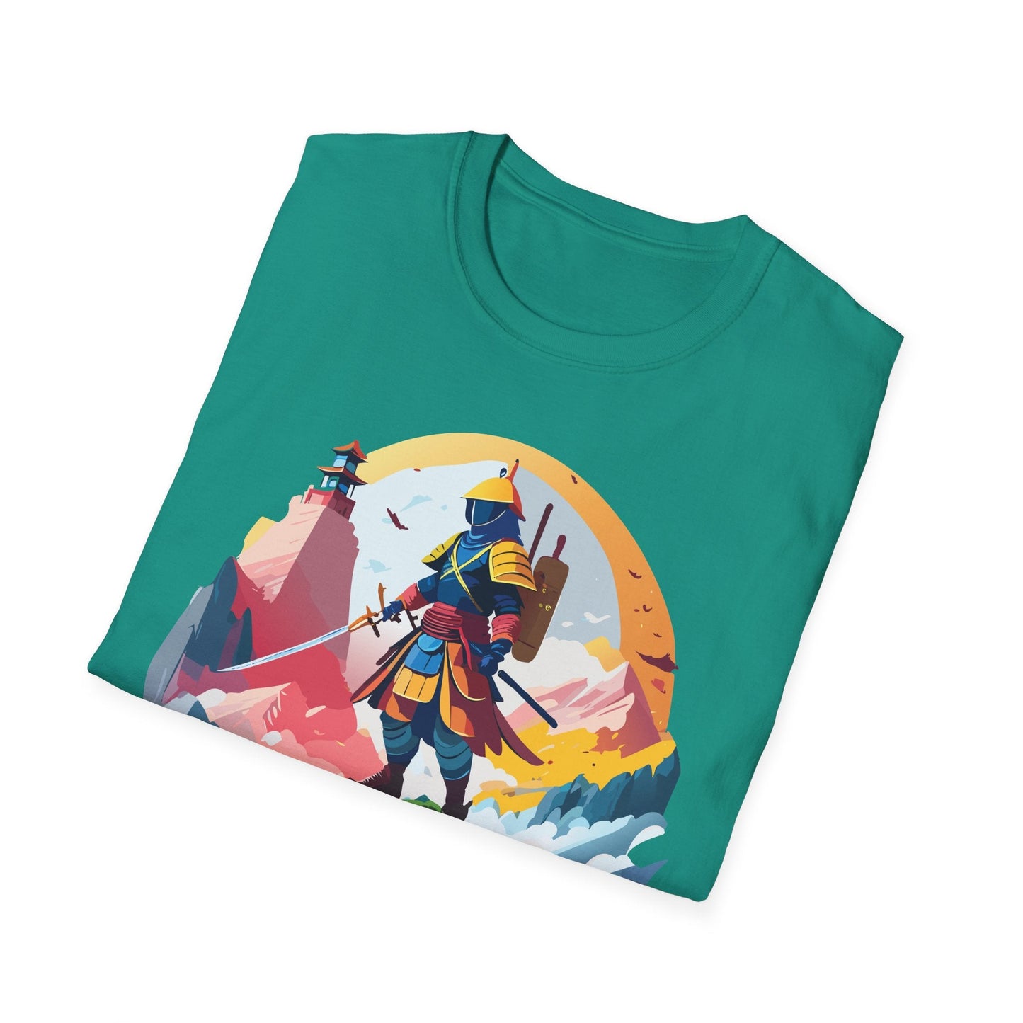 Samurai Unisex T Shirt Softstyle 64000 Short Sleeve Tee 100 Percent Cotton Breathable Comfort Fit