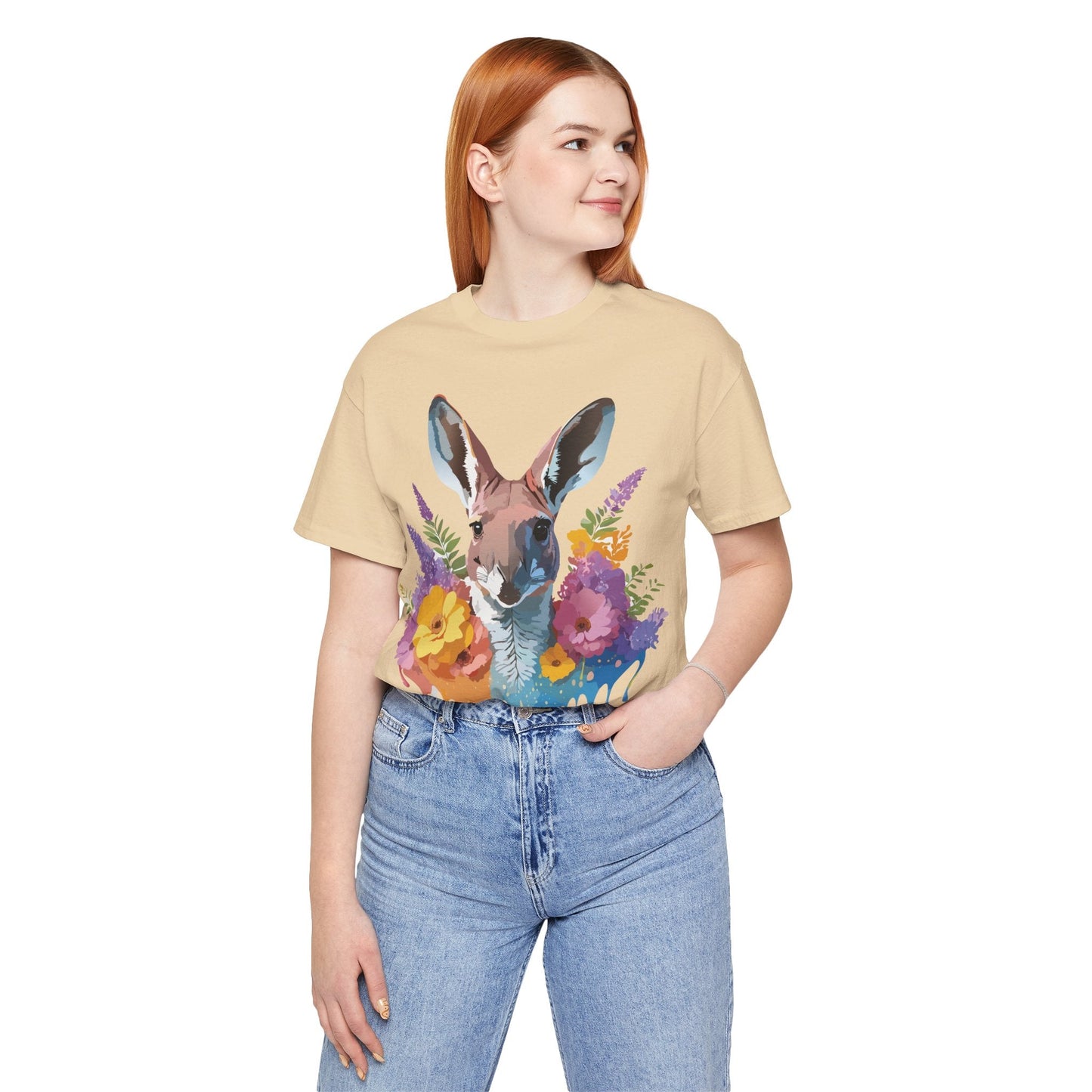 Kangaroo Graphic Unisex 100 Cotton Vintage Animal Artwork Tee 8