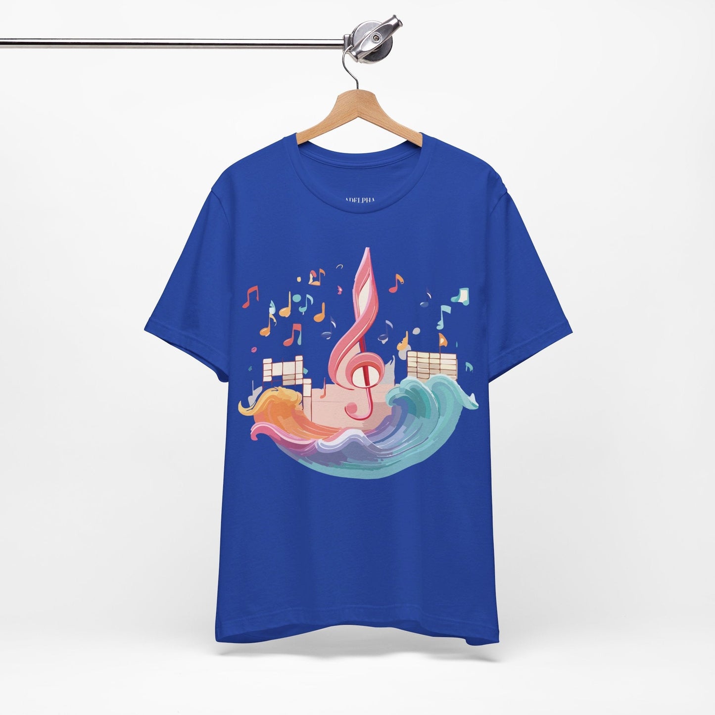 Adelpha Music Graphic T Shirt Unisex Short Sleeve Tee Vintage Inspired Art Design Premium