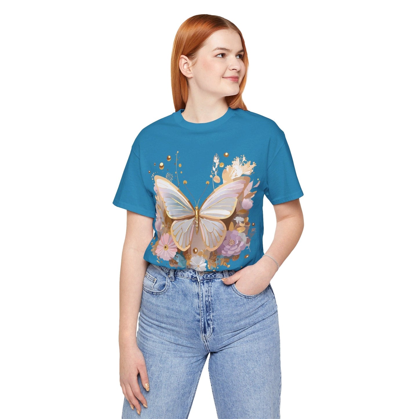 Unisex Graphic Tee With Adelpha Artwork Vintage Butterfly Inspired Art Design Tee