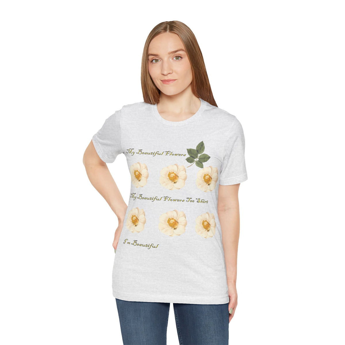 Floral Graphic Tee Shirt - Bella+Canvas Unisex 100 Cotton 53