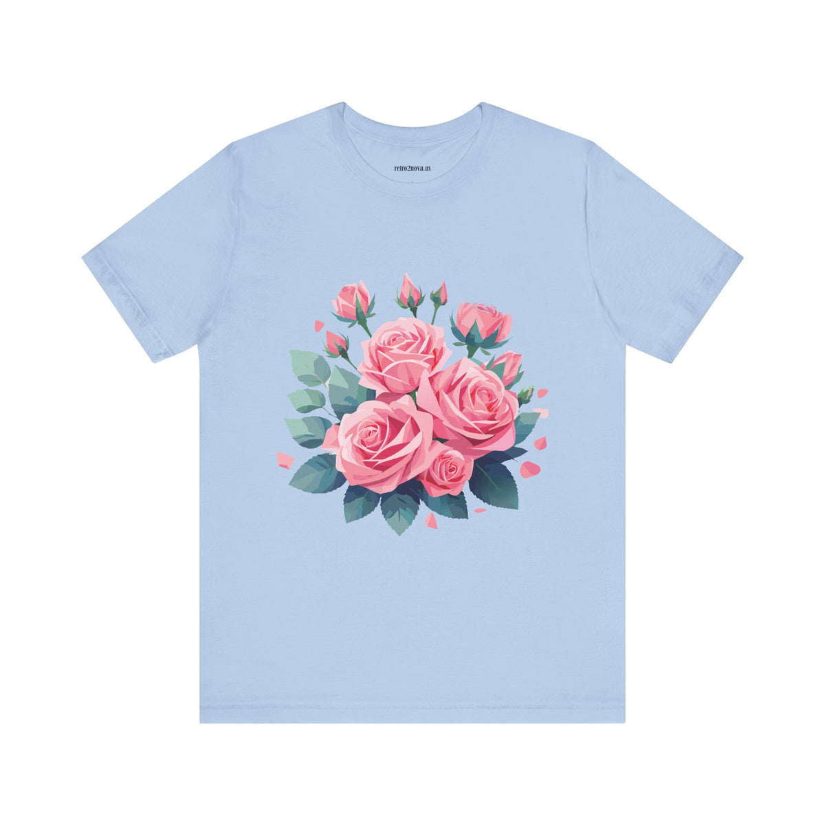 Floral Graphic Unisex Cotton Bella+Canvas Tee with Flowers Design ab104