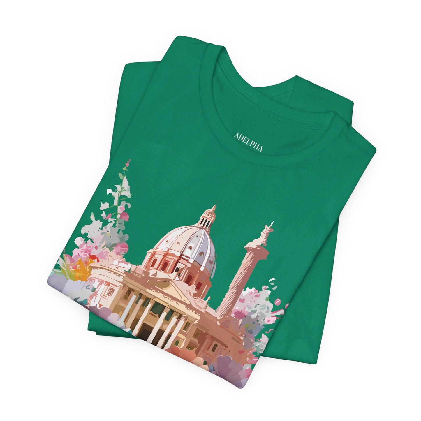 Tourist Shirt Rome Graphic Tee Unisex Jersey Short Sleeve Art Design By Adelpha Artwork