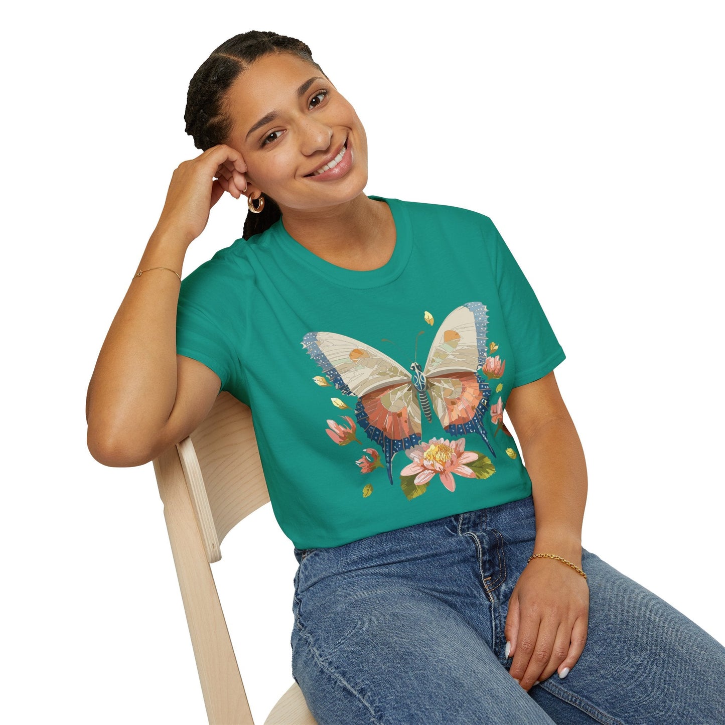 Butterfly Shirt Unisex Softstyle T Shirt Gildan 64000 100 Cotton Monarch Butterfly Gift