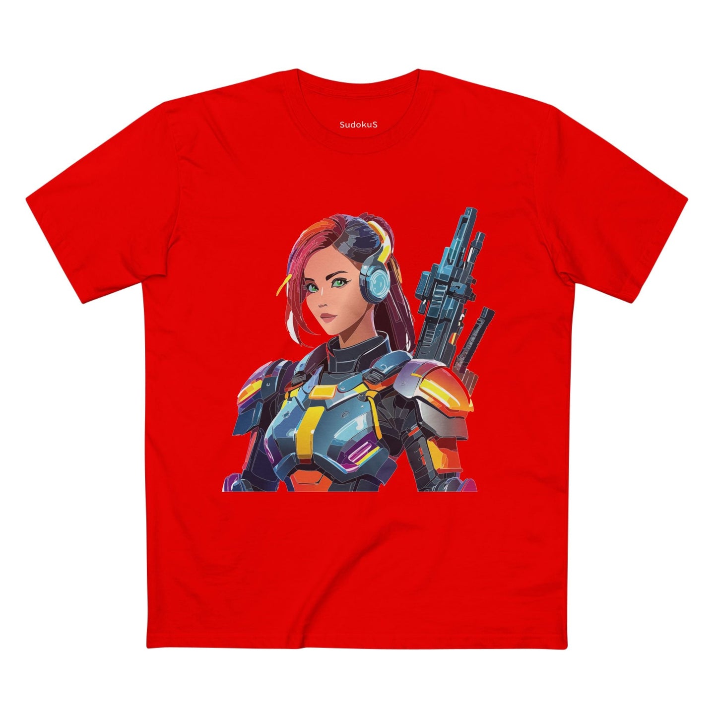 Army-woman Graphic Unisex 100 Cotton Staple Tee 6