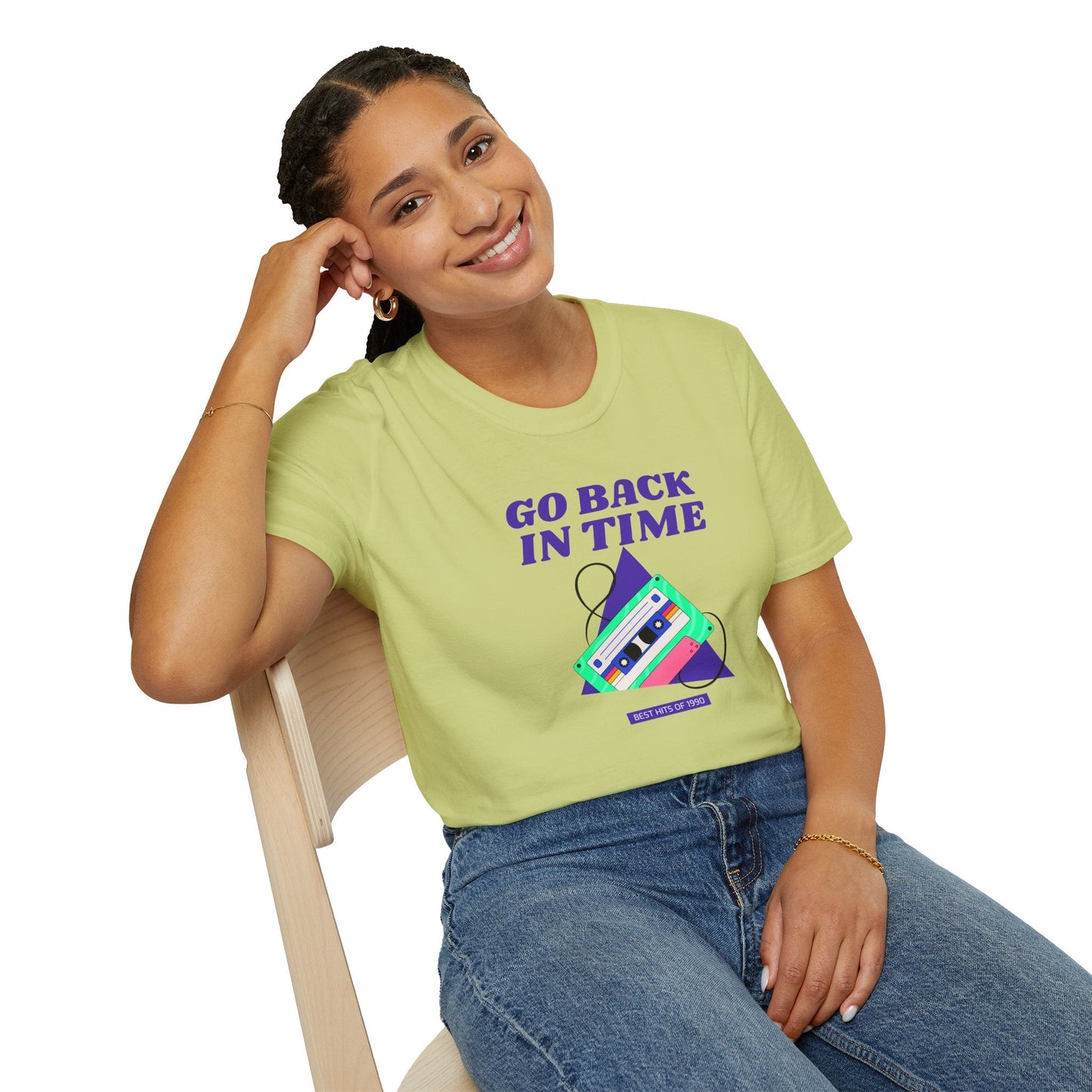 Retro Go Back In Time Cassette T-Shirt Unisex Cotton