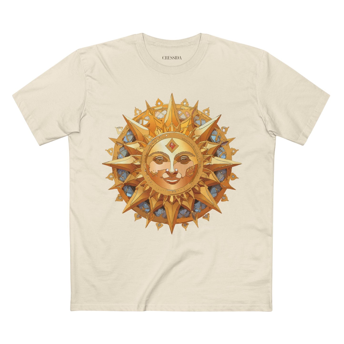 Gold Sun Graphic Unisex 100 Cotton T-Shirt with Golden Art Design 18